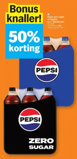 Albert Heijn Pepsi zero sugar of regular aanbieding