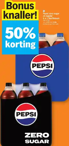 Albert Heijn Pepsi zero sugar of regular aanbieding