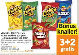 Albert Heijn Cheetos lay's wokkels en mama mia's! aanbieding