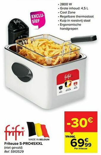 Carrefour Frifri friteuse s-pro45xxl aanbieding