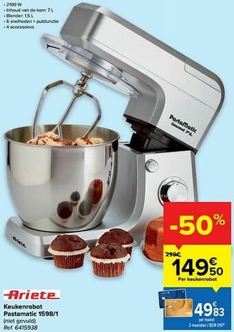 Carrefour Ariete keukenrobot pastamatic 1598-1 aanbieding