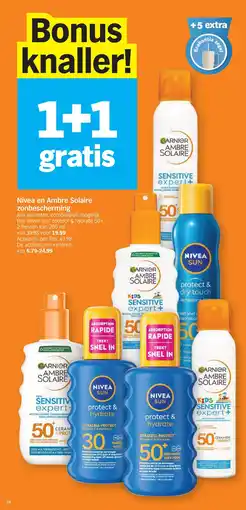Albert Heijn Nivea en Ambre Solaire zonbescherming aanbieding