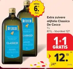 Carrefour Market Extra zuivere olijfolie classico de cecco aanbieding