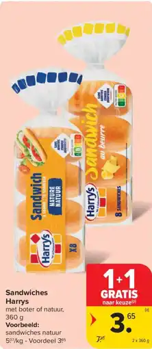 Carrefour Market Sandwiches Harrys aanbieding