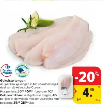 Carrefour Market Gekuiste tongen aanbieding