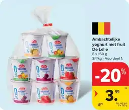 Carrefour Market Ambachtelijke yoghurt met fruit de lelie aanbieding