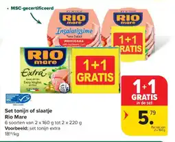 Carrefour Market Set tonijn of slaatje Rio Mare aanbieding