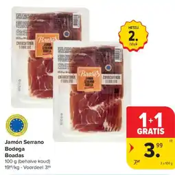 Carrefour Market Jamón serrano bodega boadas aanbieding