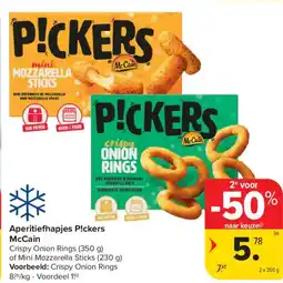 Carrefour Market Aperitiefhapjes P!ckers McCain aanbieding