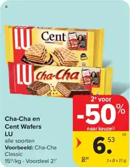 Carrefour Market Cha-Cha en Cent Wafers LU aanbieding