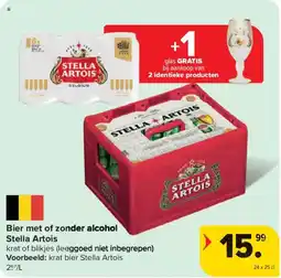 Carrefour Market Bier met of zonder alcohol stella artois aanbieding
