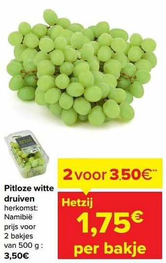 Pitloze witte druiven