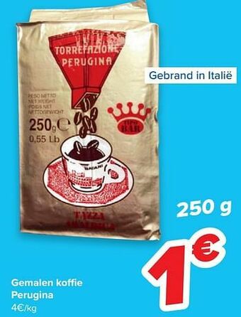 Carrefour Gemalen koffie perugina aanbieding