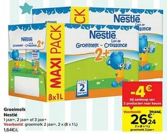 Carrefour Groeimelk nestlé aanbieding