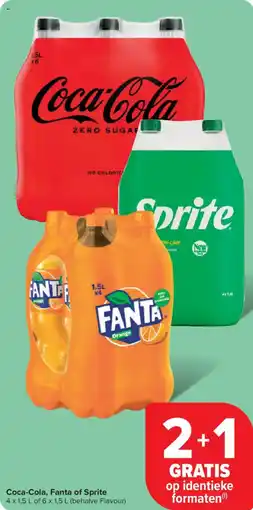 Carrefour Market Coca-Cola, FANTA of Sprite aanbieding