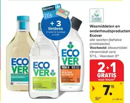 Carrefour Market Wasmiddelen en onderhoudsproducten ecover aanbieding