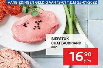 Alvo Biefstuk chateaubriand rund aanbieding
