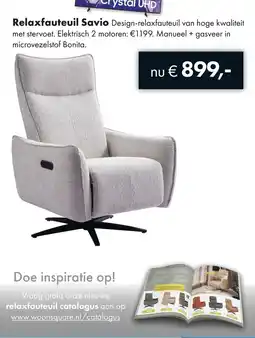 Woonsquare Relaxfauteuil Savio aanbieding
