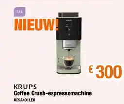 Expert Krups Coffee Crush-espressomachine KRSA401LEO aanbieding