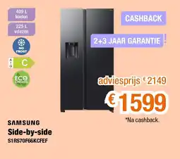 Expert Samsung side-by-side S1RS70F66KCFEF aanbieding