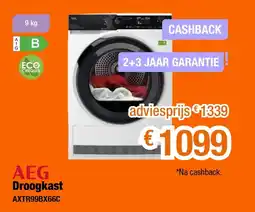 Expert AEG Droogkast AXTR99BX66C aanbieding
