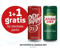 BelBev Dr pepper & canada dry aanbieding