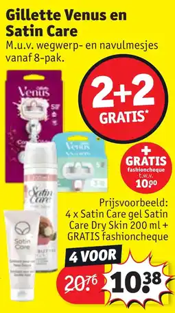 Kruidvat Gillette venus en satin care aanbieding