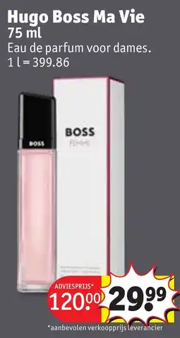 Kruidvat Hugo boss ma vie aanbieding
