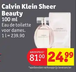 Kruidvat Calvin klein sheer beauty aanbieding