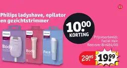 Kruidvat Philips ladyshave, epilator en gezichtstrimmer aanbieding