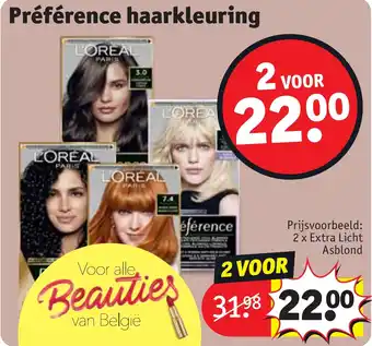 Kruidvat Préférence haarkleuring aanbieding