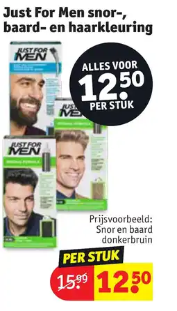 Kruidvat Just For Men snor baard en haarkleuring aanbieding