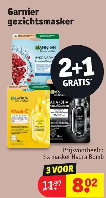 Kruidvat Garnier gezichtsmasker aanbieding