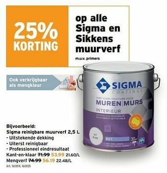 GAMMA Sigma reinigbare muurverf aanbieding