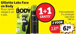 Kruidvat Gillette labs face en body aanbieding