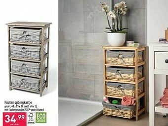 ALDI Houten opbergkastje aanbieding