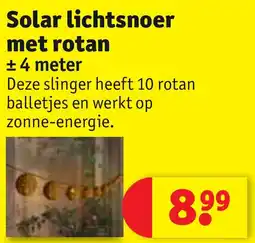Kruidvat Solar lichtsnoer met rotan aanbieding