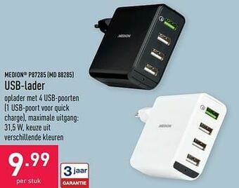 ALDI Medion p87285 md 88285 usb-lader aanbieding