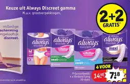 Kruidvat Always Discreet gamma M aanbieding