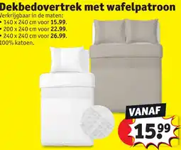 Kruidvat Dekbedovertrek met wafelpatroon aanbieding