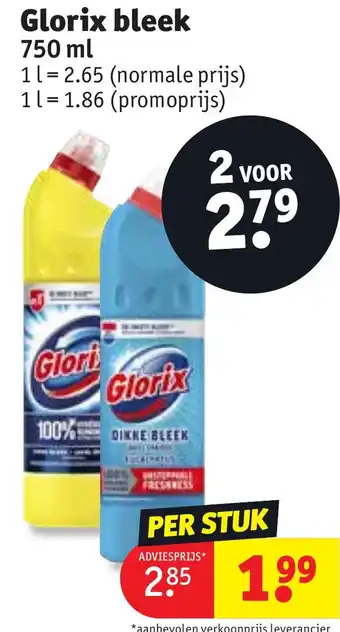 Kruidvat Glorix bleek aanbieding