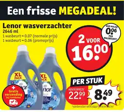 Kruidvat Lenor wasverzachter aanbieding