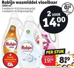 Kruidvat Robijn wasmiddel vloeibaar aanbieding