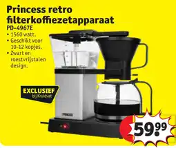 Kruidvat Princess retro filterkoffiezetapparaat PD-4967E aanbieding