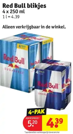 Kruidvat Red Bull blikjes aanbieding