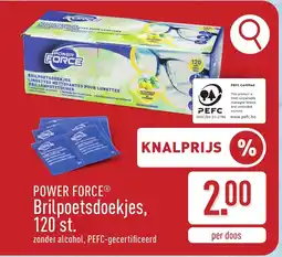 ALDI Power force brilpoetsdoekjes aanbieding