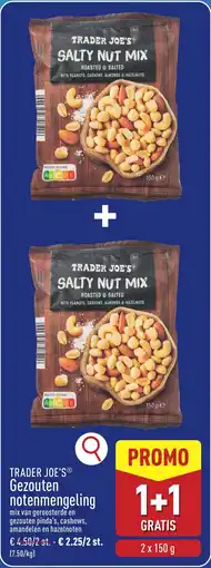 ALDI Trader joe's gezouten notenmengeling aanbieding