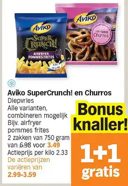 Albert Heijn Aviko SuperCrunch! en Churros aanbieding