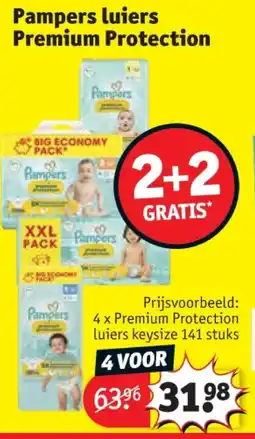 Kruidvat Pampers luiers Premium Protection aanbieding