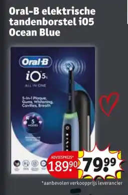 Kruidvat Oral-B elektrische tandenborstel iO5 Ocean Blue aanbieding